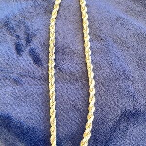 Elegant .925 Sterling Silver 10mm 22 inch Rope Chain Necklace. No Low Offers.